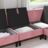 Canapé moyen avec rangement Rose Velours 617740617740