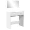 Coiffeuse avec miroir blanc 80x39x80 cm 617744617744
