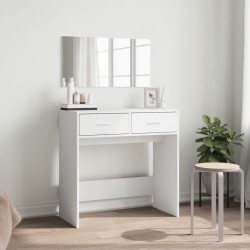 Coiffeuse avec miroir blanc 80x39x80 cm 617744617744