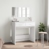 Coiffeuse avec miroir blanc 80x39x80 cm 617744617744