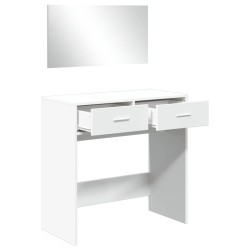Coiffeuse avec miroir blanc 80x39x80 cm 617744617744
