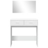 Coiffeuse avec miroir blanc 80x39x80 cm 617744617744