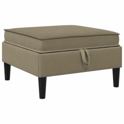 Pouf avec Rangement Kaki Velours 617747617747