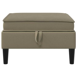 Pouf avec Rangement Kaki Velours 617747617747