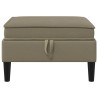 Pouf avec Rangement Kaki Velours 617747617747