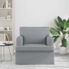 Canapé Gris clair 84 x 80 x 85 cm tissu 617756617756
