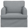 Canapé Gris clair 84 x 80 x 85 cm tissu 617756617756