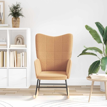 Chaise à bascule Beige Tissu Sherpa 617758617758