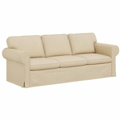 Canapé Crème 215 x 82 x 80 cm tissu 617761617761