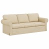 Canapé Crème 215 x 82 x 80 cm tissu 617761617761