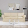 Canapé Crème 215 x 82 x 80 cm tissu 617761617761