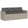 Salon de jardin 6 pcs avec coussins gris clair résine tressée 617763617763