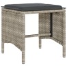 Salon de jardin 6 pcs avec coussins gris clair résine tressée 617763617763