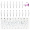 Boule en forme de spirale de Noël 40 pcs Argent Plastique 617775617775