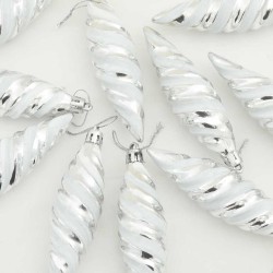 Boule en forme de spirale de Noël 40 pcs Argent Plastique 617775617775