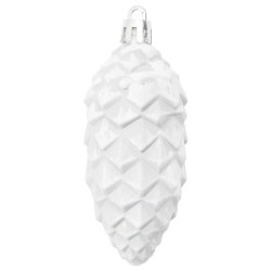 Boule de Pomme de Pin de Noël 40 pcs Blanc Plastique 617783617783