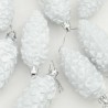 Boule de Pomme de Pin de Noël 40 pcs Blanc Plastique 617783617783