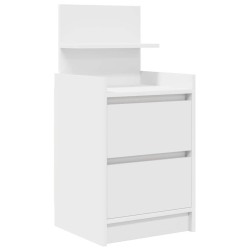 Table de chevet avec 2 tiroirs blanc 38x34x80 cm 617786617786