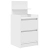 Table de chevet avec 2 tiroirs blanc 38x34x80 cm 617786617786