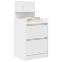 Table de chevet avec 2 tiroirs blanc 38x34x80 cm 617786617786