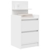 Table de chevet avec 2 tiroirs blanc 38x34x80 cm 617786617786