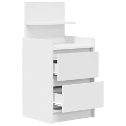 Table de chevet avec 2 tiroirs blanc 38x34x80 cm 617786617786