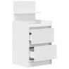 Table de chevet avec 2 tiroirs blanc 38x34x80 cm 617786617786