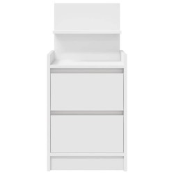 Table de chevet avec 2 tiroirs blanc 38x34x80 cm 617786617786