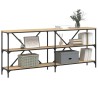 Table console chêne sonoma 180x30x75cm bois d'ingénierie et fer 617787617787