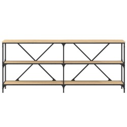 Table console chêne sonoma 180x30x75cm bois d'ingénierie et fer 617787617787