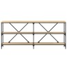 Table console chêne sonoma 180x30x75cm bois d'ingénierie et fer 617787617787