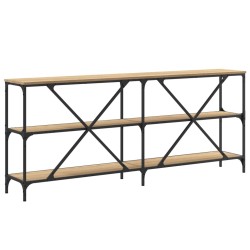 Table console chêne sonoma 180x30x75cm bois d'ingénierie et fer 617787617787