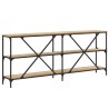 Table console chêne sonoma 180x30x75cm bois d'ingénierie et fer 617787617787