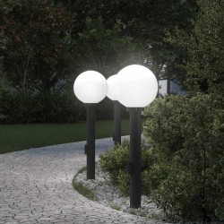 Bornes lumineuses avec sortie lot de 3 80 cm noir IP44 617799617799