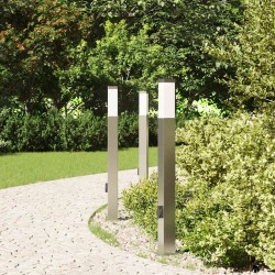 Bornes lumineuses avec sortie lot de 3 80 cm acier inoxydable IP44 617800617800