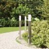 Bornes lumineuses avec sortie lot de 3 80 cm acier inoxydable IP44 617800617800