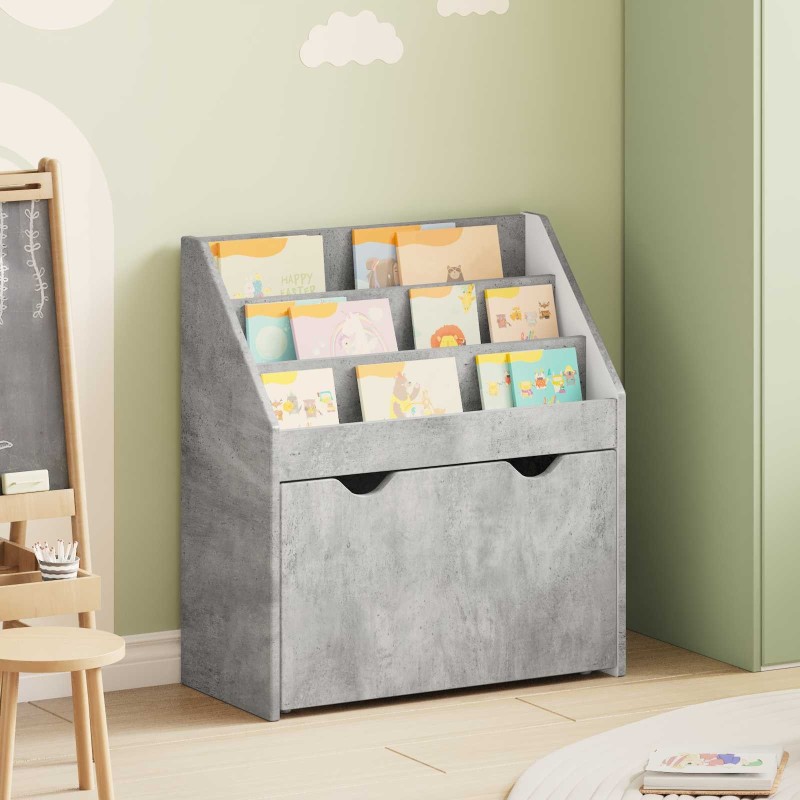 Bibliothèque pour enfants Gris béton 60 x 29,5 x 69 cm 617817617817
