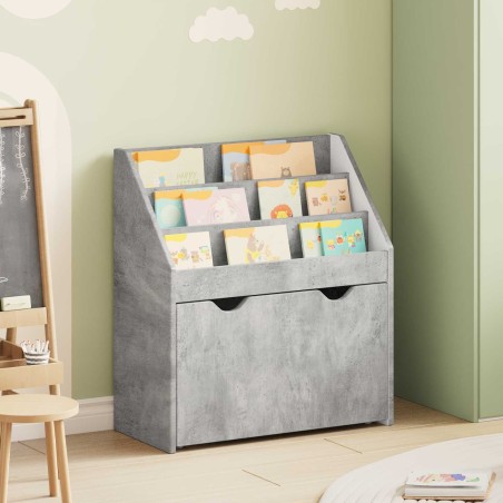 Bibliothèque pour enfants Gris béton 60 x 29,5 x 69 cm 617817617817