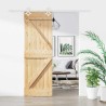 Porte coulissante Naturel et Blanc 70 x 210 cm 617822617822