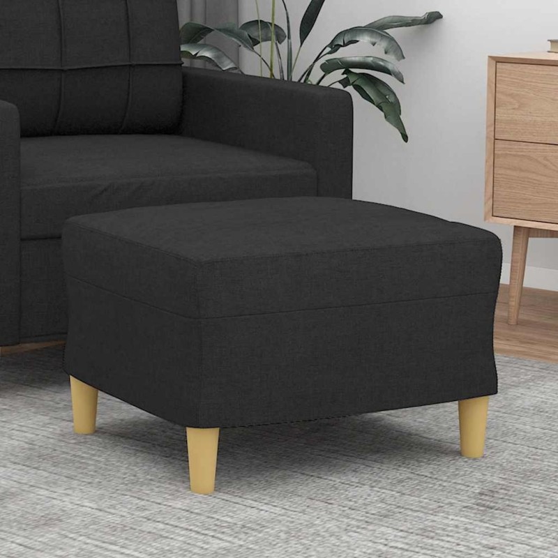 Repose-pied Noir 60x50x41 cm Tissu 617823617823