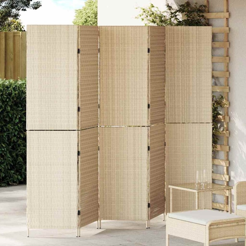 Paravent Beige 242 x 180 cm. polyrotin 617829617829