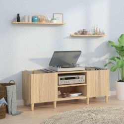 Meuble à disques Chêne Sonoma 121x38x48 cm Bois d'ingénierie 617831617831