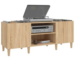 Meuble à disques Chêne Sonoma 121x38x48 cm Bois d'ingénierie 617831617831