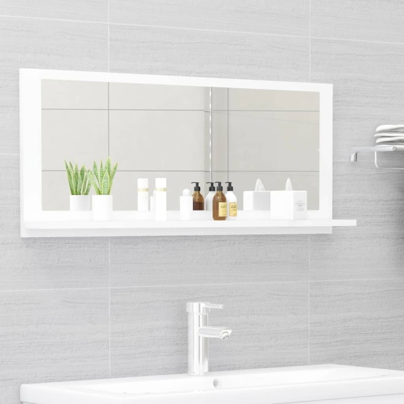 Miroir de salle de bain Blanc 90x10,5x37 cm Aggloméré 617841617841