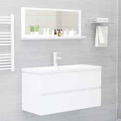 Miroir de salle de bain Blanc 90x10,5x37 cm Aggloméré 617841617841