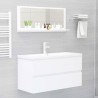 Miroir de salle de bain Blanc 90x10,5x37 cm Aggloméré 617841617841