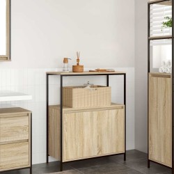 Meuble de salle de bain et étagères chêne sonoma 76,5x35x95 cm 617846617846