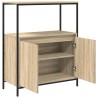 Meuble de salle de bain et étagères chêne sonoma 76,5x35x95 cm 617846617846