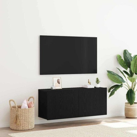 Ensemble meuble TV 100 x 30 x 41 cm Chêne noir 617855617855