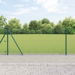 Clôture hexagonale avec base en béton 100 x 0,8 m Vert Maille 617873617873